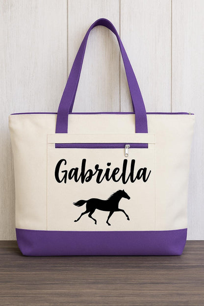 Personalized Horse Tote Bag