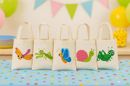 Insect Party Favor Bags - Set of Six Bags