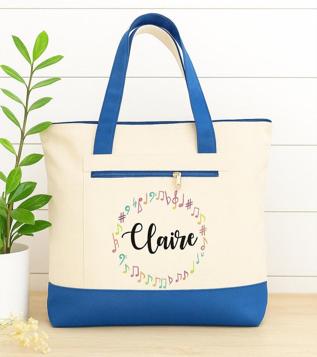 Personalized Music Tote Bag