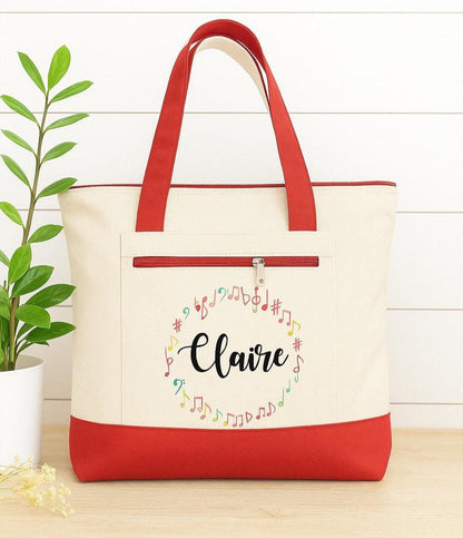 Personalized Music Tote Bag