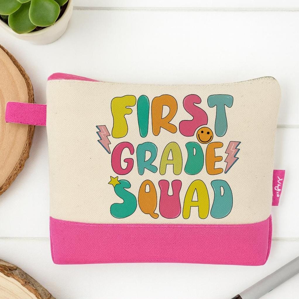 First Grade Squad Teacher Accessory Pouch