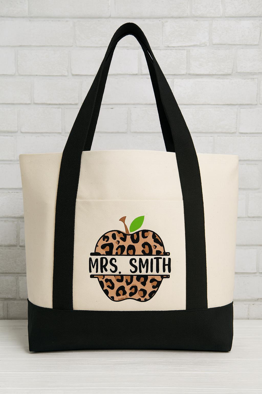Personalized Teacher Tote Bag