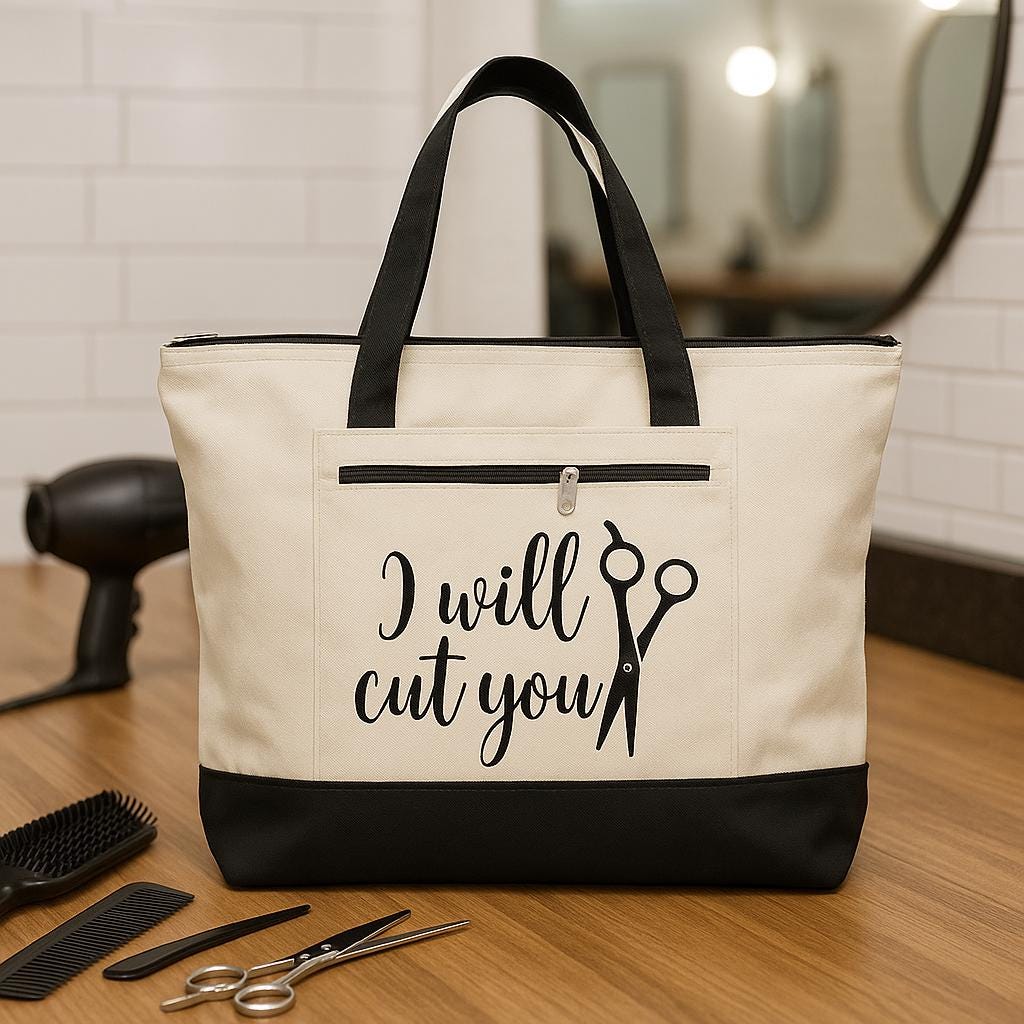 Hair Dresser Gift - Hair Stylist Tote - I Will Cut You