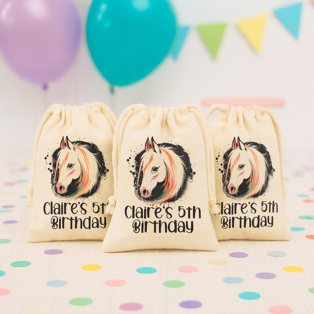 Personalized Horse Party Favor Bags