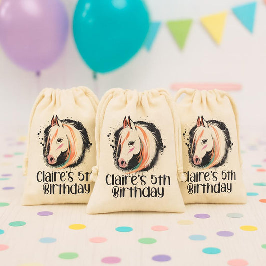 Personalized Horse Party Favor Bags