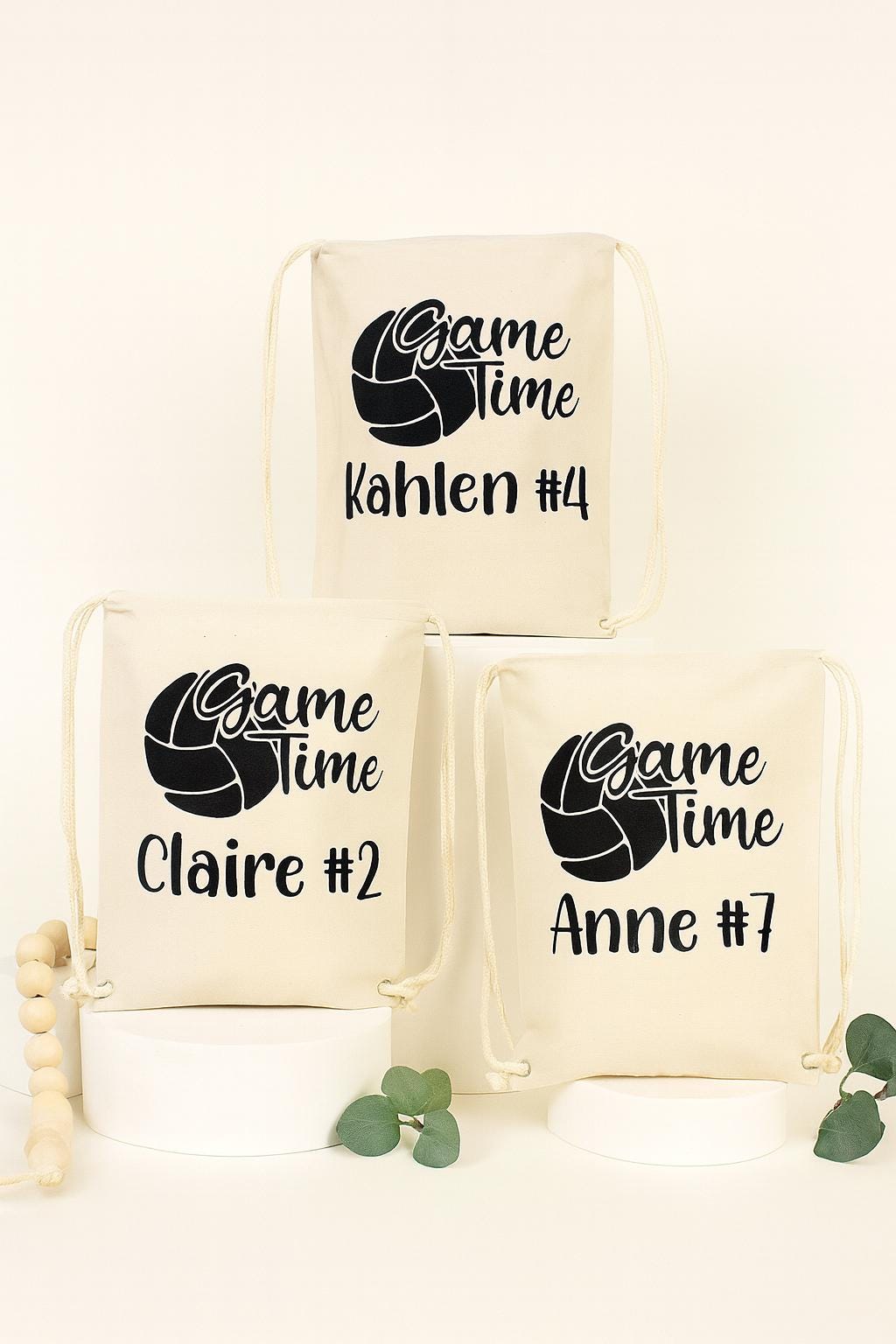 Personalized Drawstring Volleyball Backpack