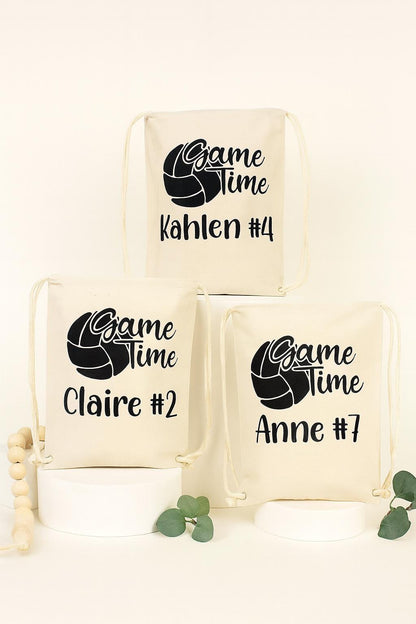 Personalized Drawstring Volleyball Backpack