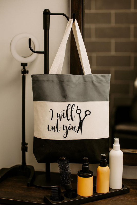 Hair Dresser Gift - Hair Stylist Tote Bag - I Will Cut You