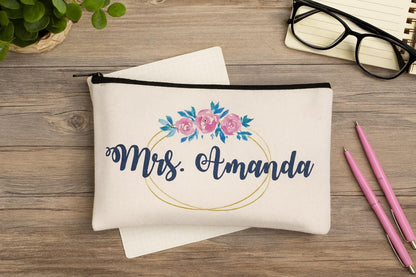 Custom Teacher Accessory Pouch