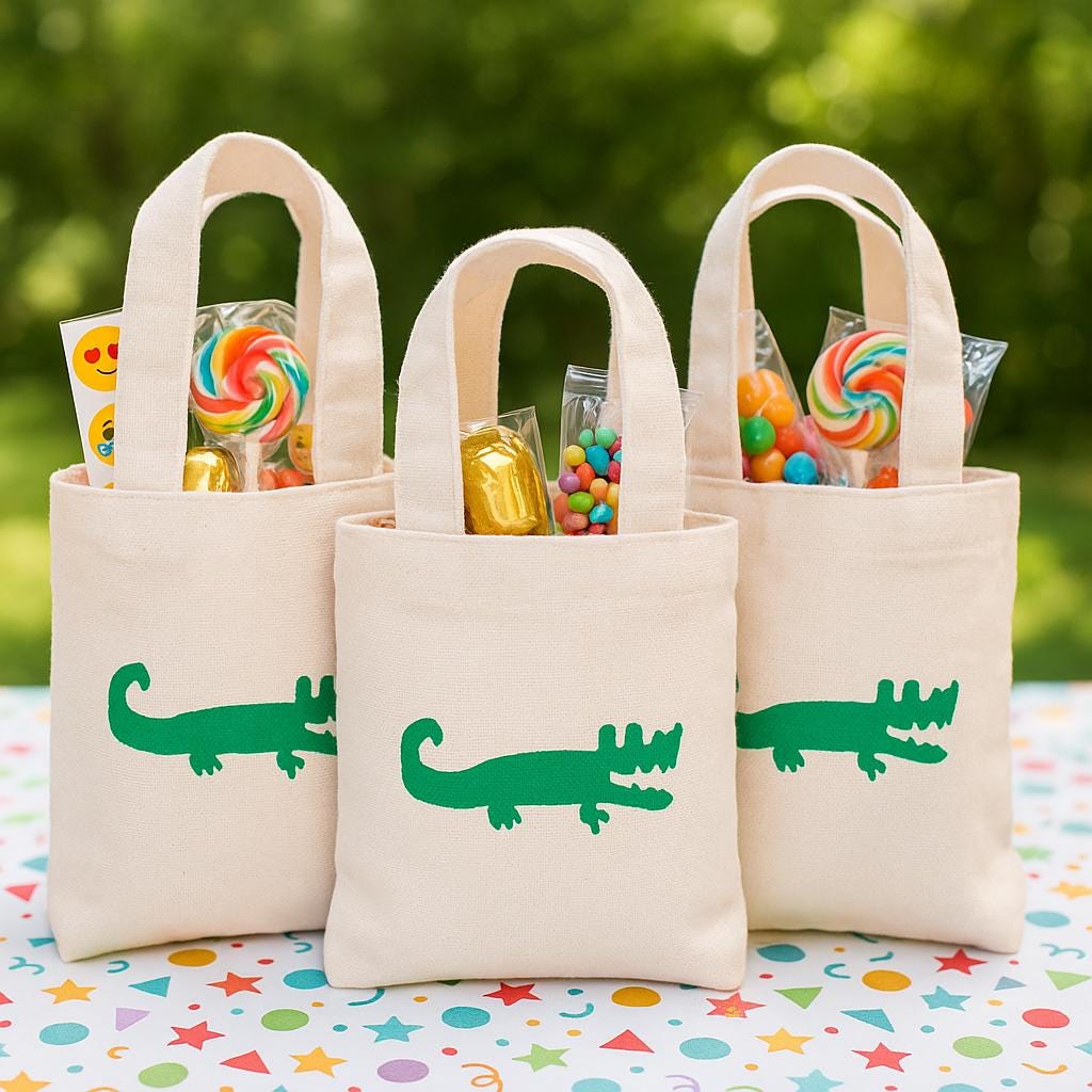 Alligator Party Favor Bags
