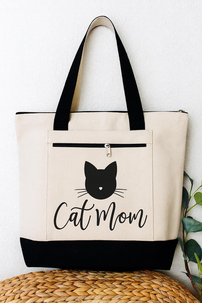 Cat Mom Tote Bag