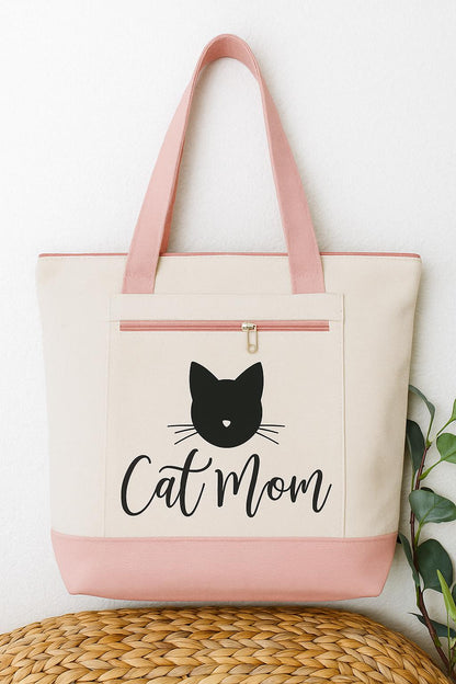 Cat Mom Tote Bag