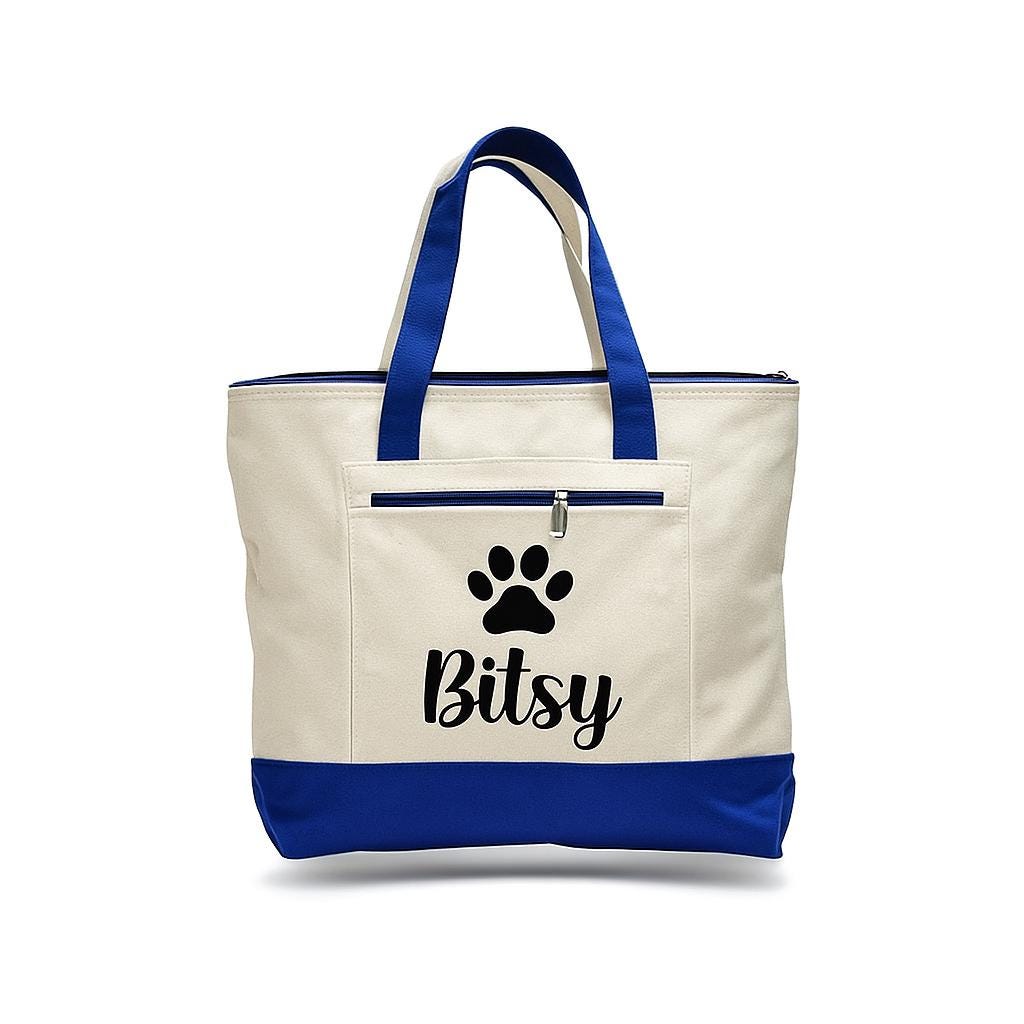 Personalized Dog Tote Bag - Dog Owner Gift