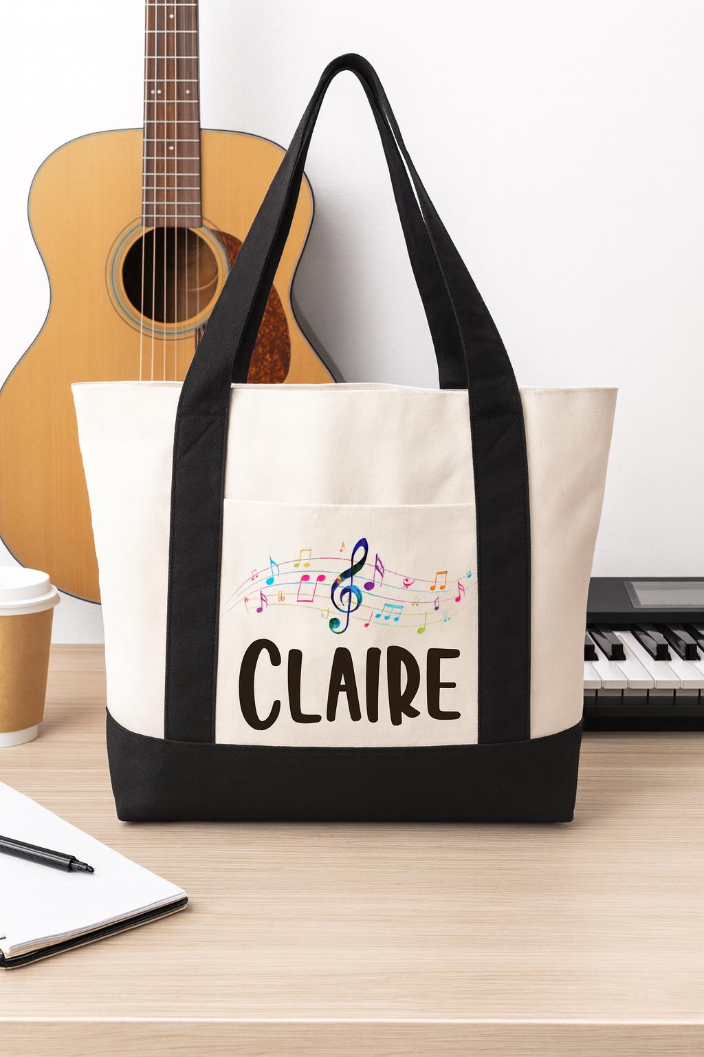 Personalized Musician Tote Bag