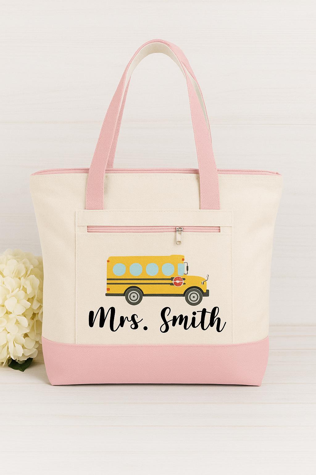 Personalized Bus Driver Tote Bag