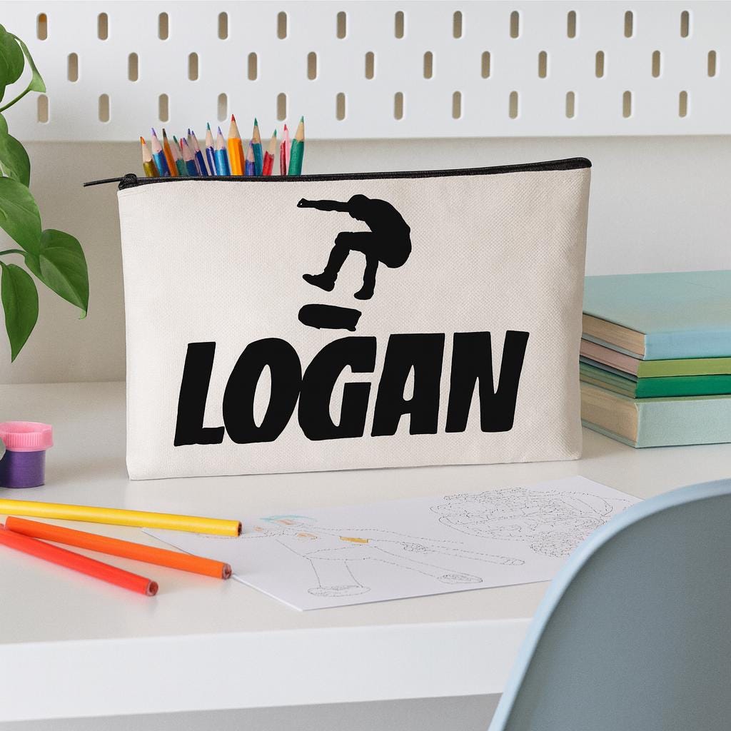 Personalized Skateboard Pencil Pouch