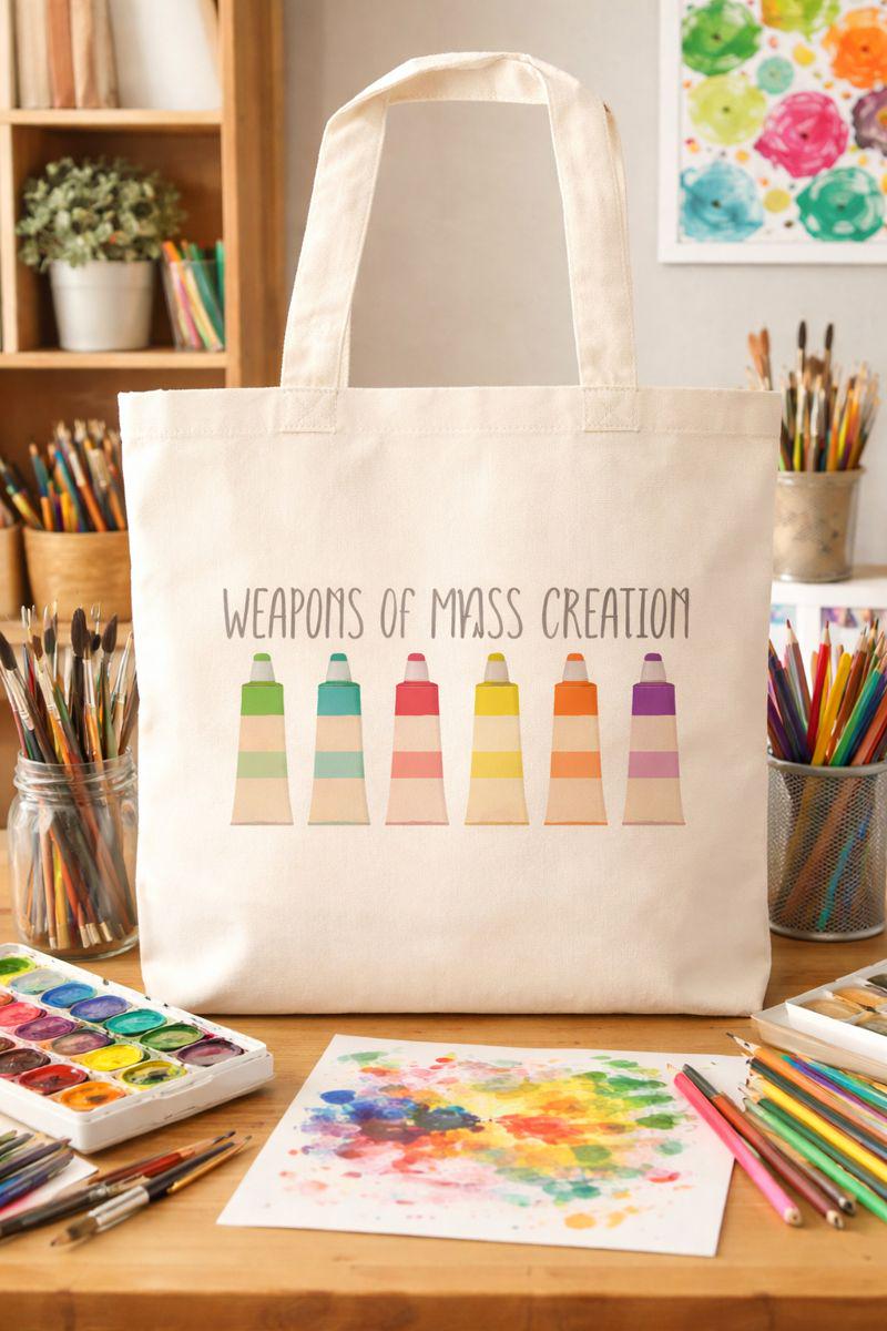 Art Teacher Tote Bag - Weapons of Mass Creation