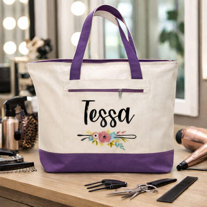Personalized Hair Stylist Tote Bag