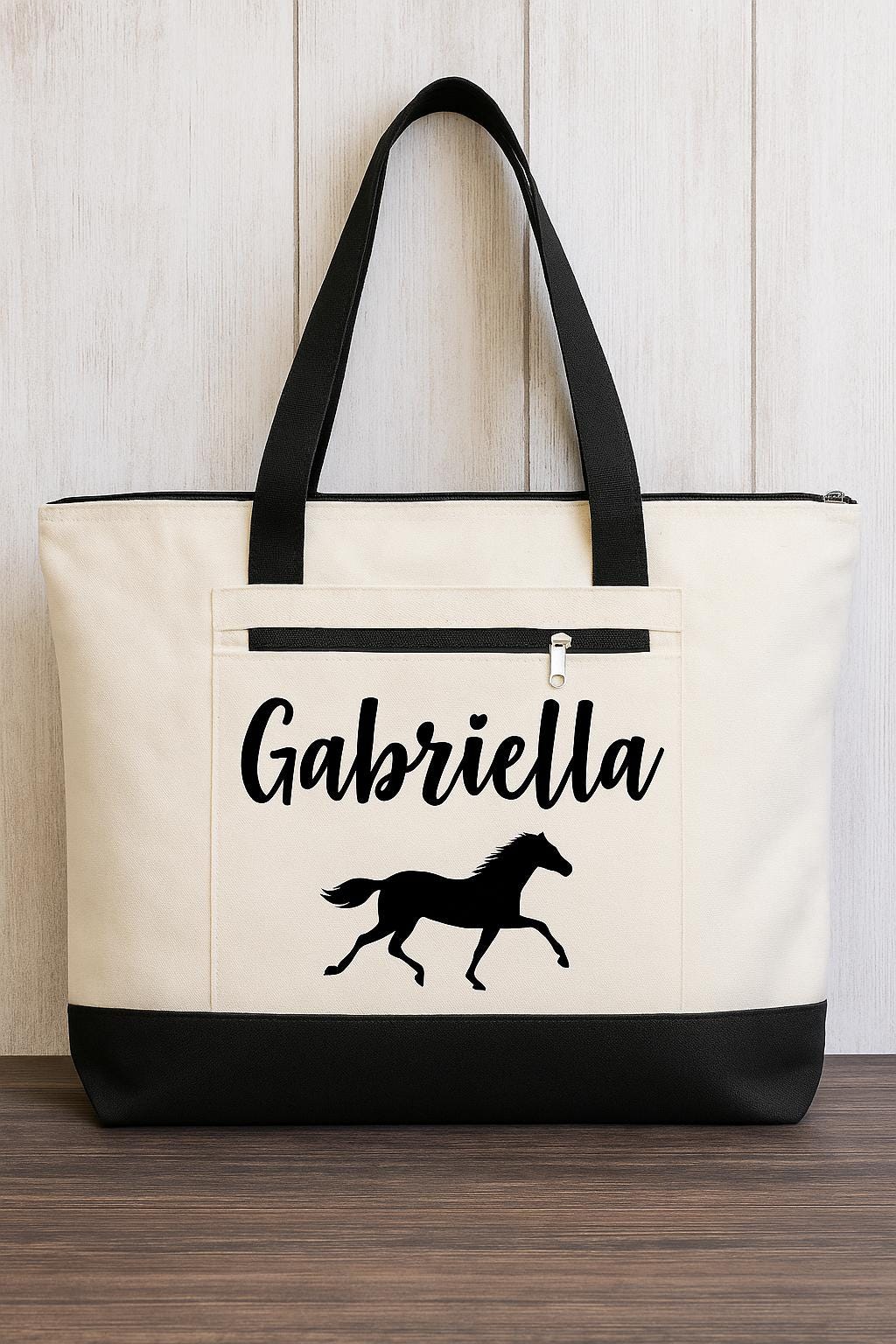 Personalized Horse Tote Bag