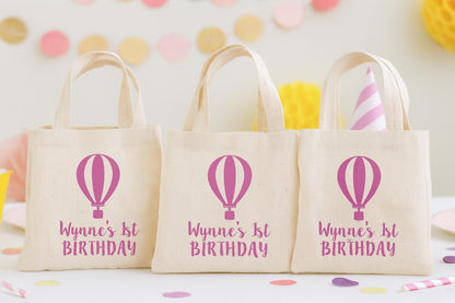 Personalized Hot Air Balloon Party Favor Bags - Set of Three Bags