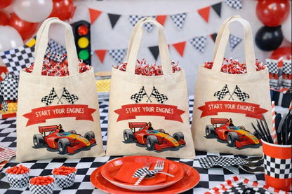 Race Car Party Favor Bags - Set of Three Bags