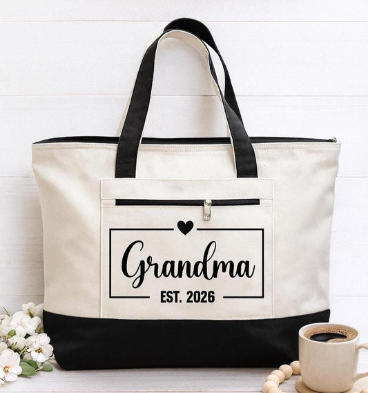 Grandma | Nana | Grams | Oma Canvas Tote Bag