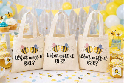 What Will it Bee Gender Reveal Party Favor Bags - Set of Three Bags