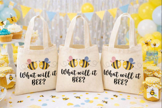 What Will it Bee Gender Reveal Party Favor Bags - Set of Three Bags