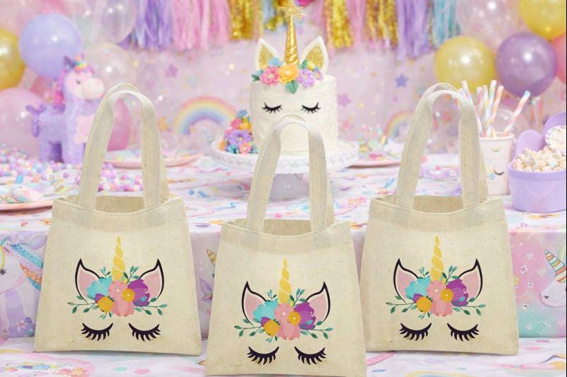 Unicorn Party Favor Bags - Set of 3