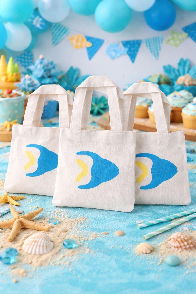Tropical Fish Party Favor Bags - Set of Three Bags