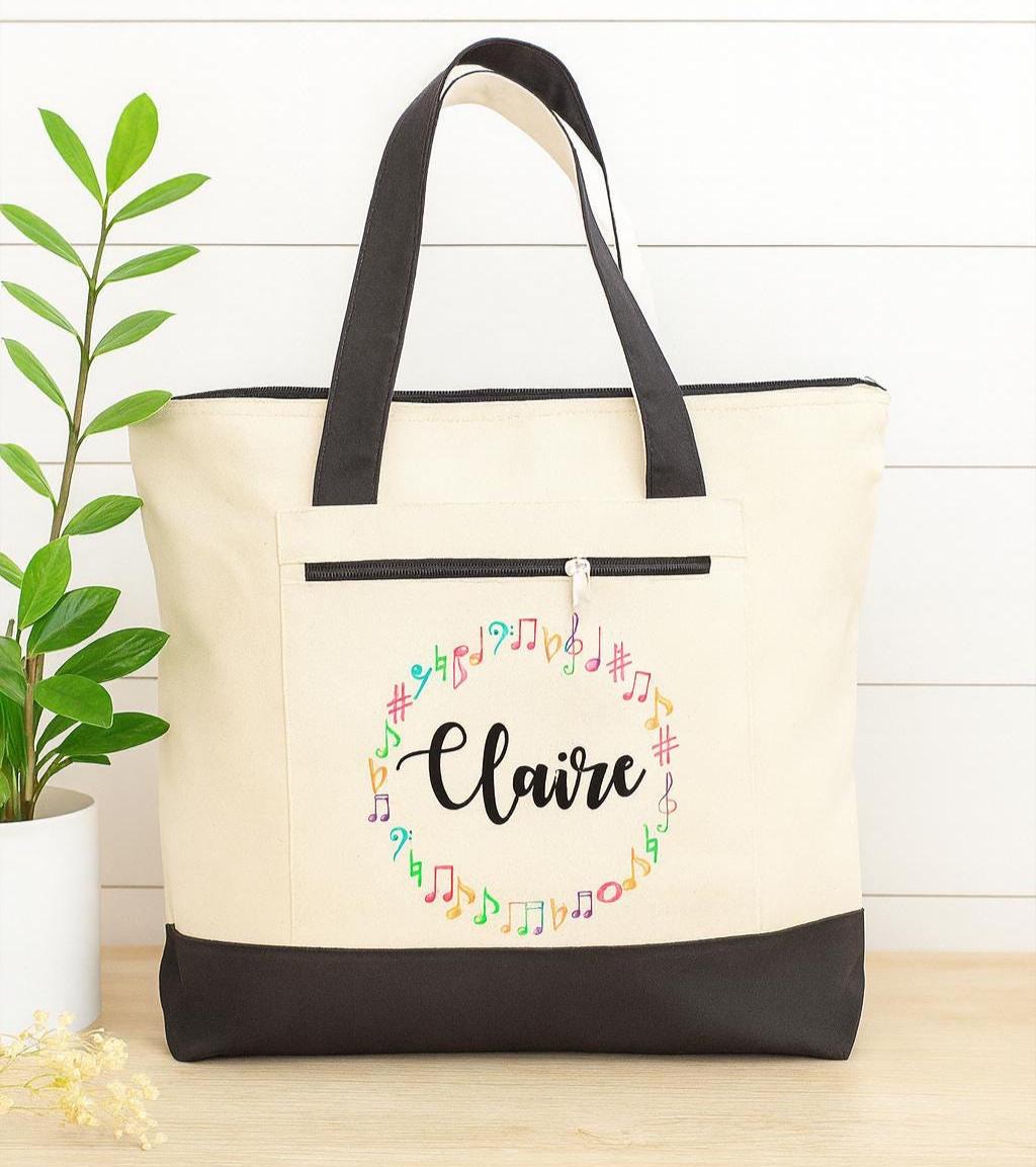 Personalized Music Tote Bag