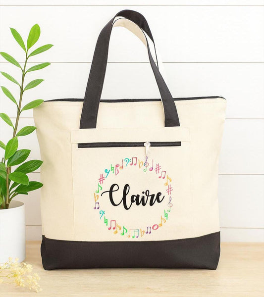 Personalized Music Tote Bag