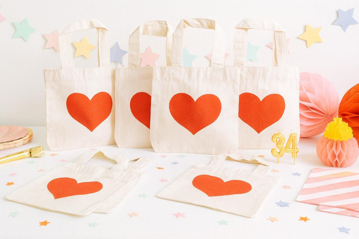 Valentine Treat Bags - Set of Six Bags