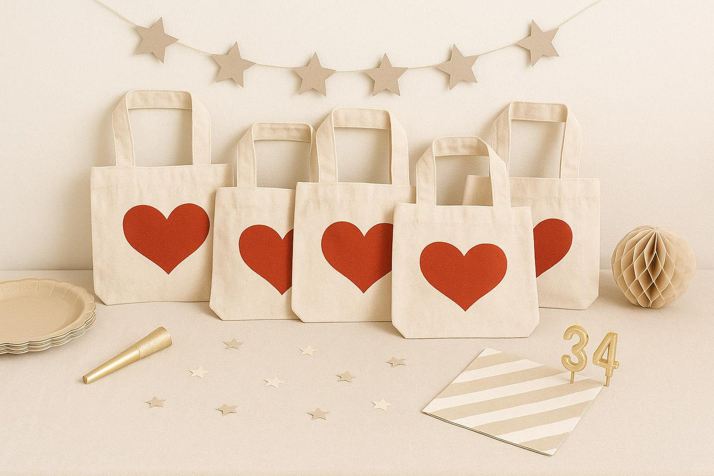 Valentine Treat Bags - Set of Six Bags