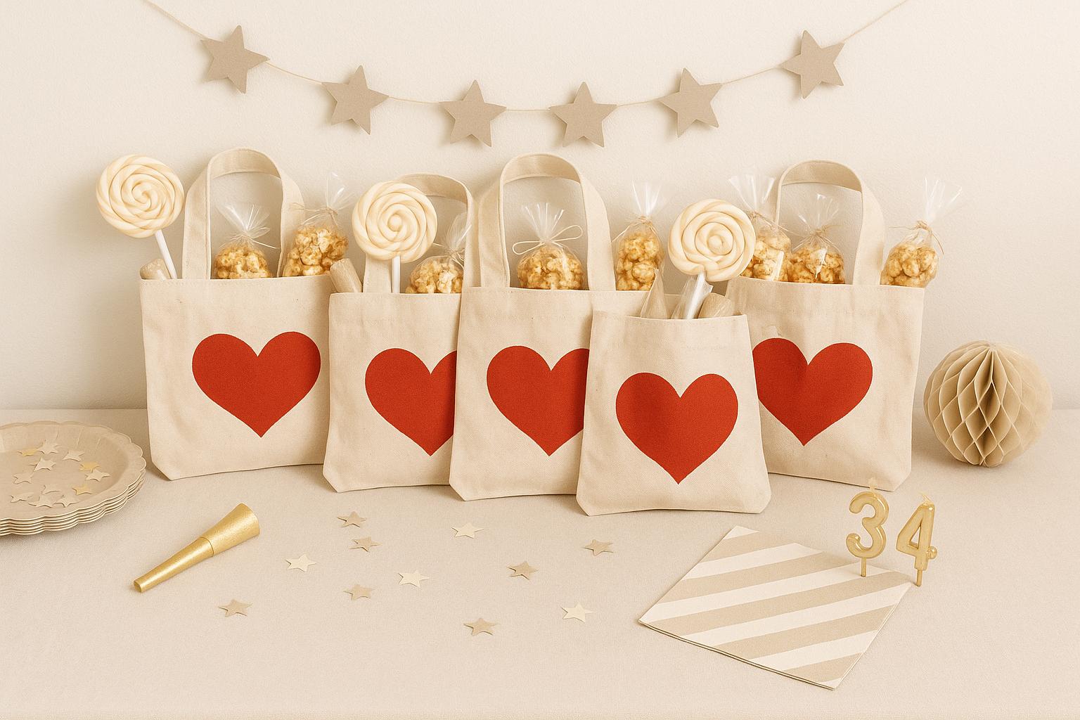 Valentine Treat Bags - Set of Six Bags