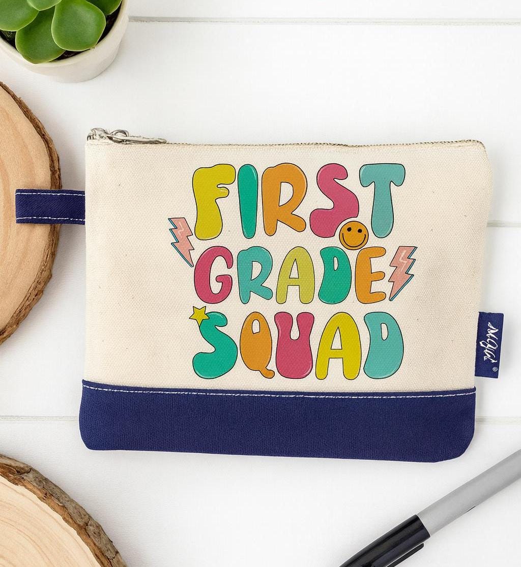 First Grade Squad Teacher Accessory Pouch