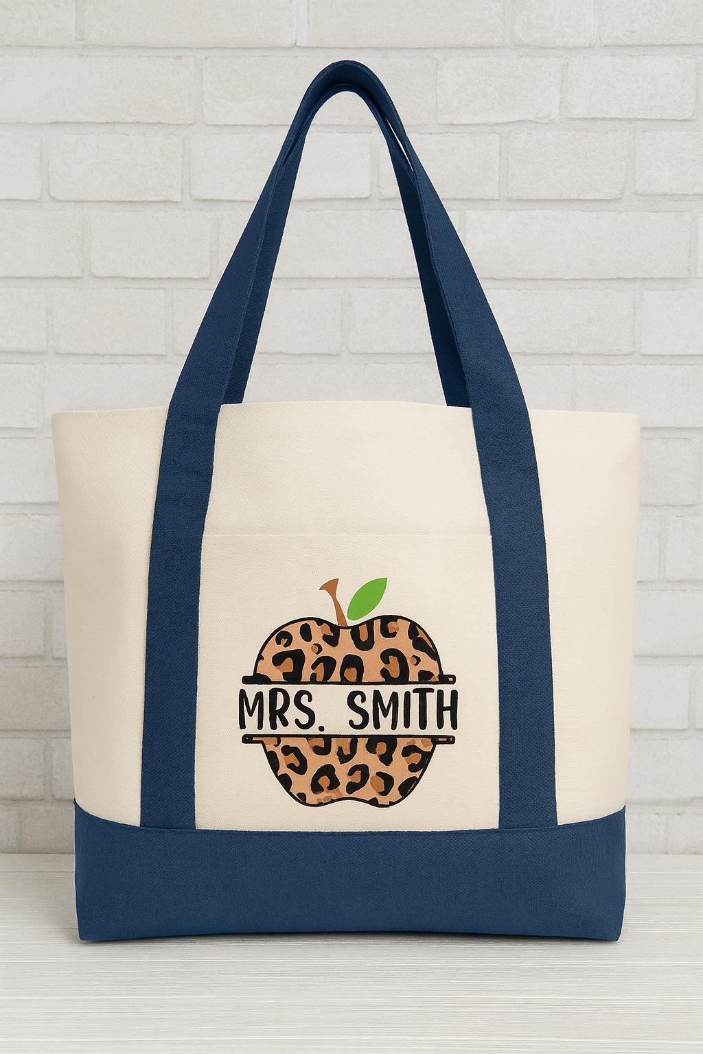 Personalized Teacher Tote Bag