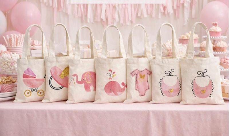 Baby Shower Gift Bags - Set of Six Bags