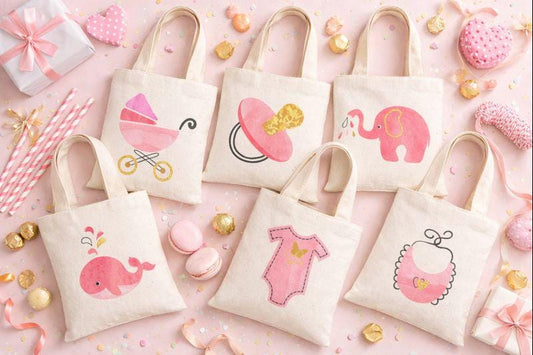 Baby Shower Gift Bags - Set of Six Bags