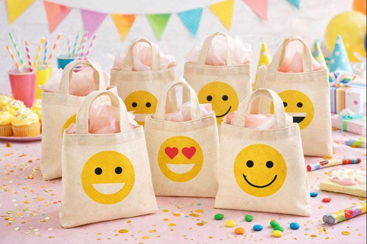 Emoji Party Favor Bags - Set of Six Bags