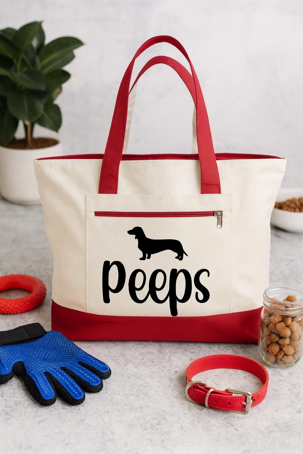 Personalized Dachshund Tote Bag