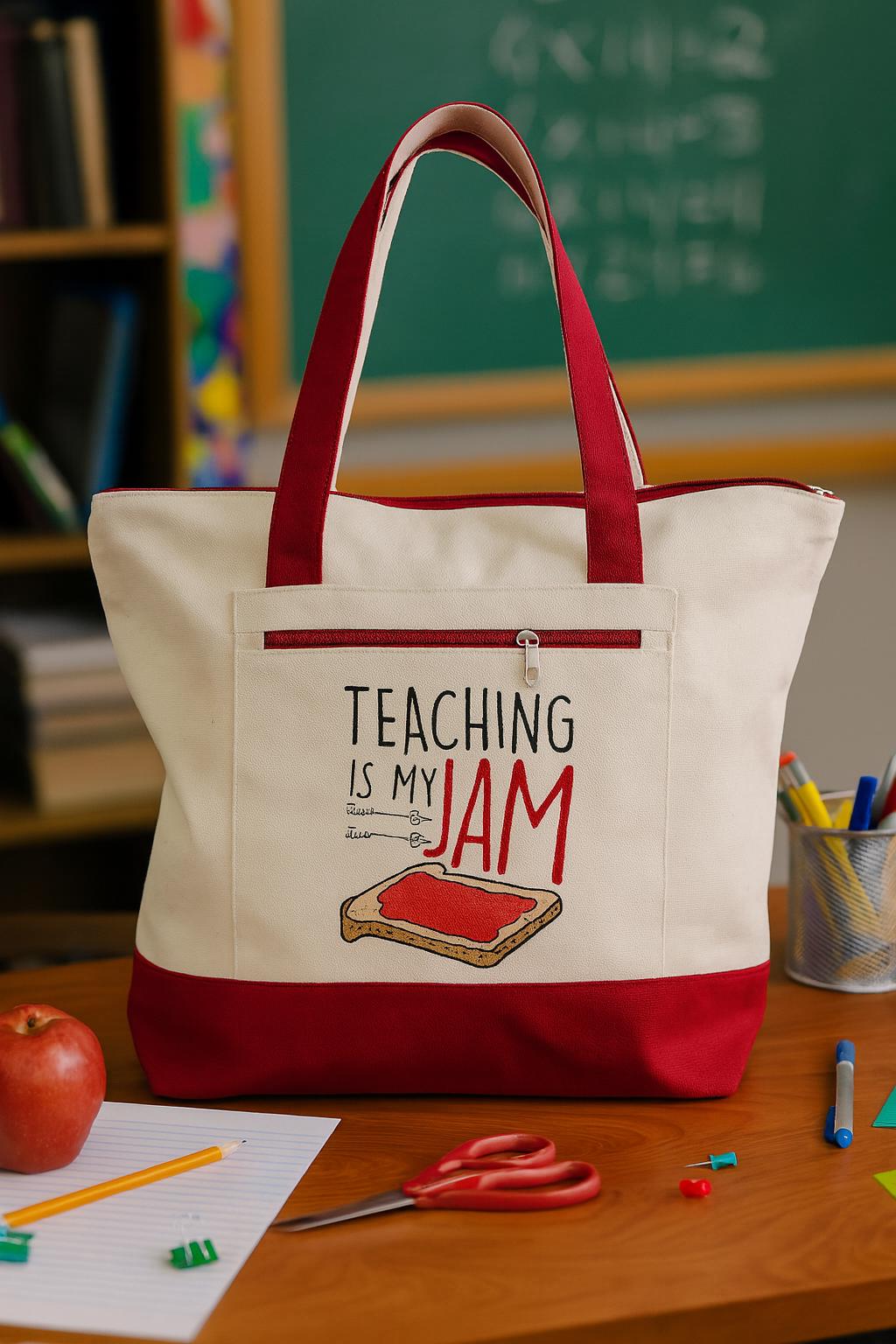 Teaching Is My Jam - Teacher Tote Bag