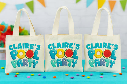 Personalized Pool Party Favor Bags - Set of Three Bags