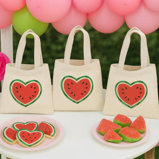 Watermelon Party Favor Bags - Set of Three Bags