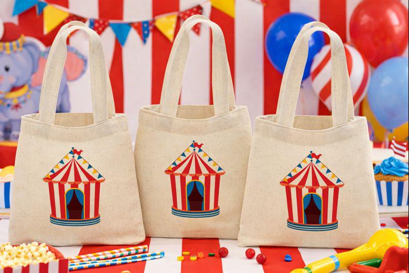 Circus Party Favor Bags - Set of Three Bags