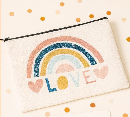 LOVE Rainbow Cosmetic Bag