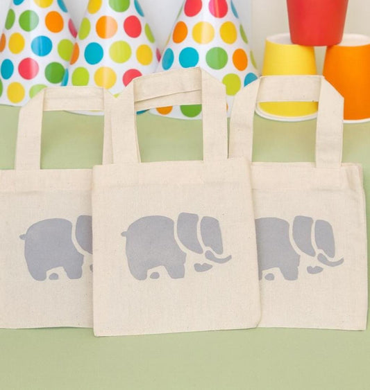 Elephant Party Favor Bags - Set of Three Bags