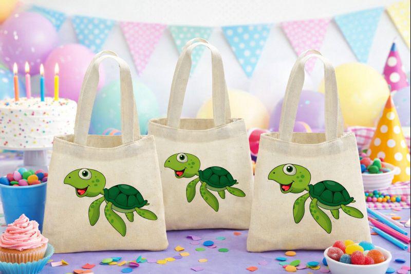 Sea Turtle Party Favor Bags - Set of Three Bags