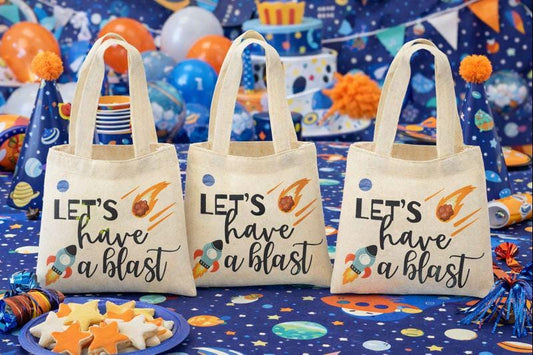 Let's Have A Blast! Space Party Favor Bags - Set of Three Bags