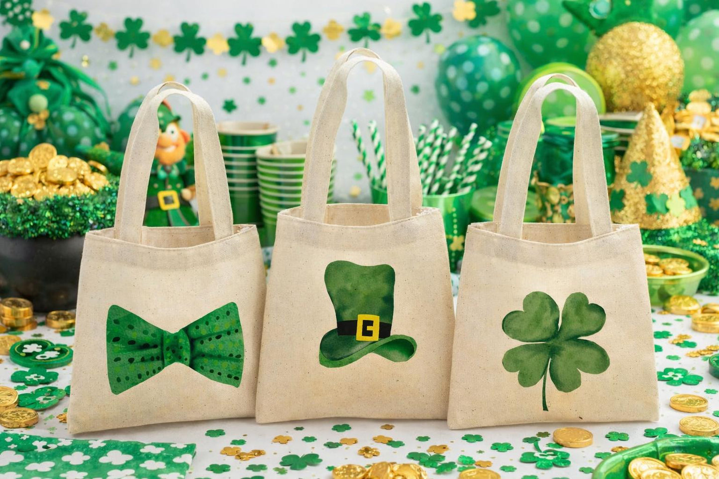 St. Patrick's Day Party Favor Bags - Set of Three Bags